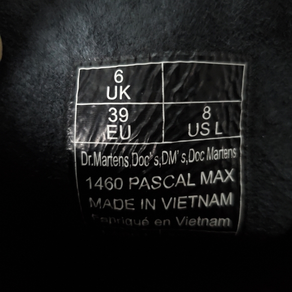 NEW Martens Pascal Max Platform Combat Boots Docs 1460 Black